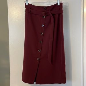 NEW! White House Black Market Asymmetrical Front Button Skirt - SIZE 8